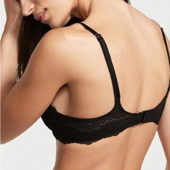 Victoria’s Secret Dream Angels Perfect Coverage lace bra 32DD black VS padded - Picture 2 of 9